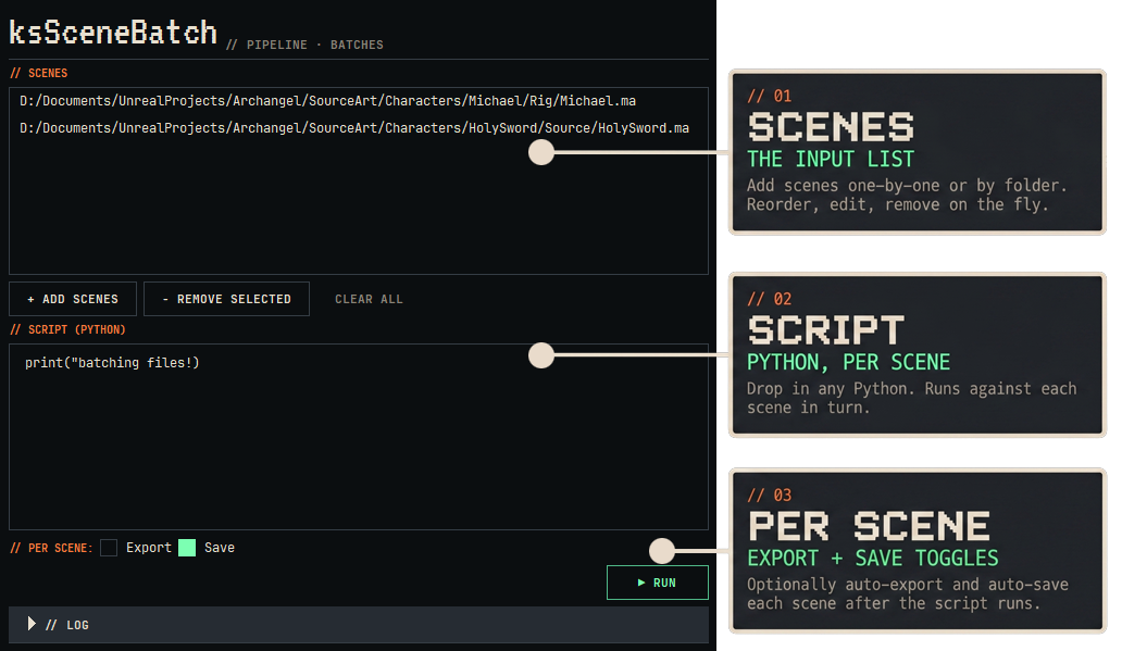 Scene Batch window